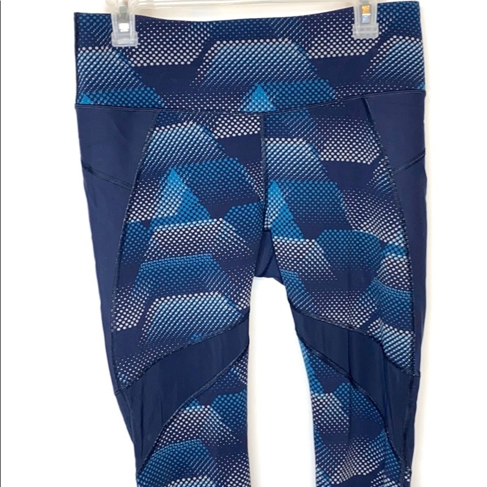 Athleta Blue Workout Leggings Size L - Picture 2 of 8